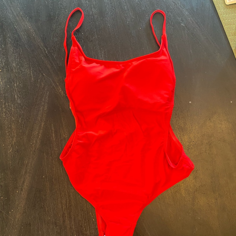 The Pamela red swimsuit from Sunny Co Clothing